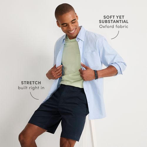 Chemise Habillée Garçon Lands' End Manches Longues - Taille 8, Bleue - Occasion Très Bon état