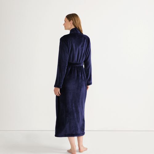 ladies long fleece dressing gown uk Women's Softest thick fluffy dressing gown