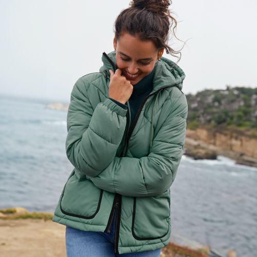 Women's Insulated Quilted Hooded Jacket