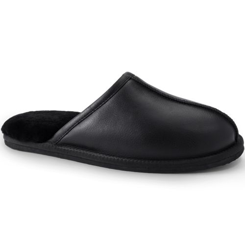Men's Leather Mule Slippers