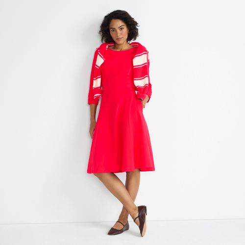 striped knit dress Stripe Knit Midi Dress