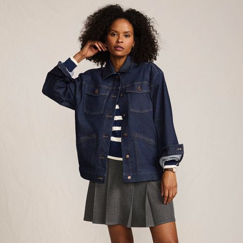 Women's Oversized Denim Trucker Jacket