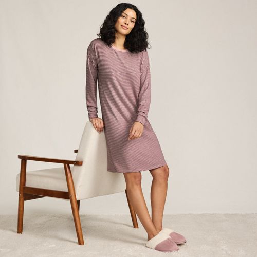 knee length dresses for ladies Cottonreal White 100% Cotton Nightdress & Dressing Gown Set main image 1