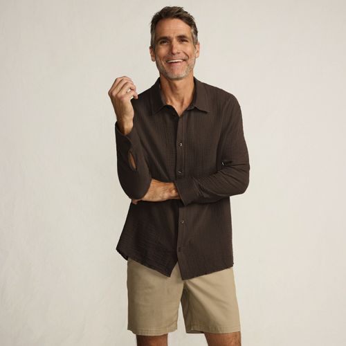 Men's Long Sleeve Double Cloth Shirt