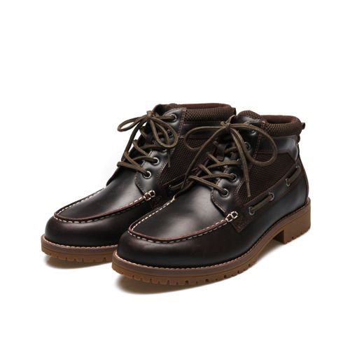 Men's Leather Lace-Up Lug Boots