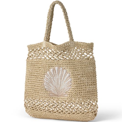 Decorative Openweave Straw Bag
